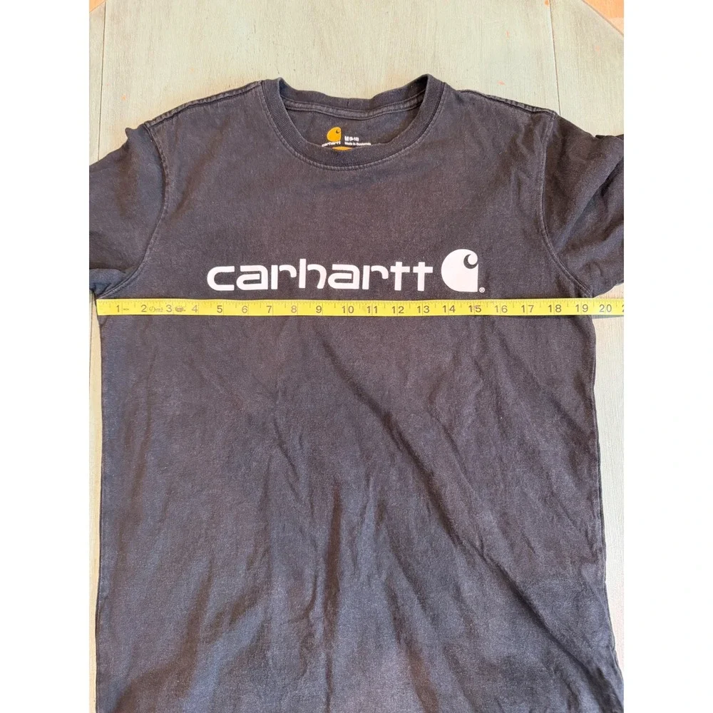Carhartt Boys Black Logo Graphic T-Shirt Short Sleeve Original Fit Size M 8-10